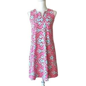 J. McLaughlin Catalina Medallion V Neck‎ Sleeveless Shift Dress Women's M Resort